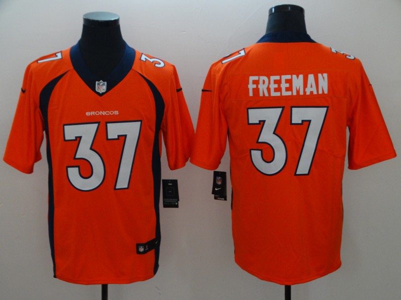 Broncos #37 Royce Freeman Orange Vapor Untouchable Limited Stitched Jersey - Zenithce