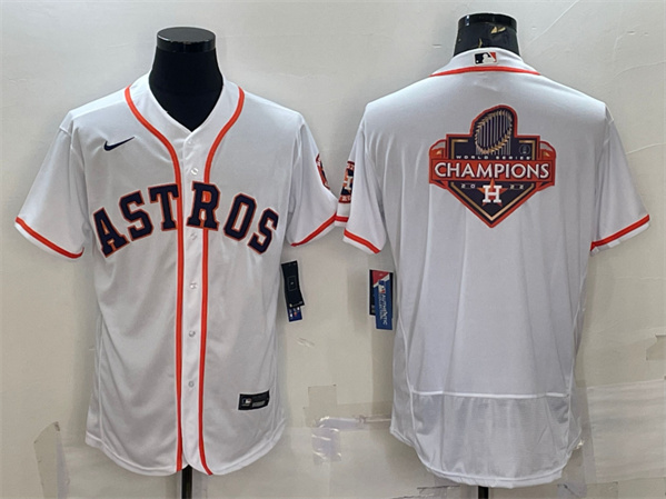 Houston Astros White 2022 World Series Champions Team Big Logo Flex Base Stitched Jersey - Zenithce