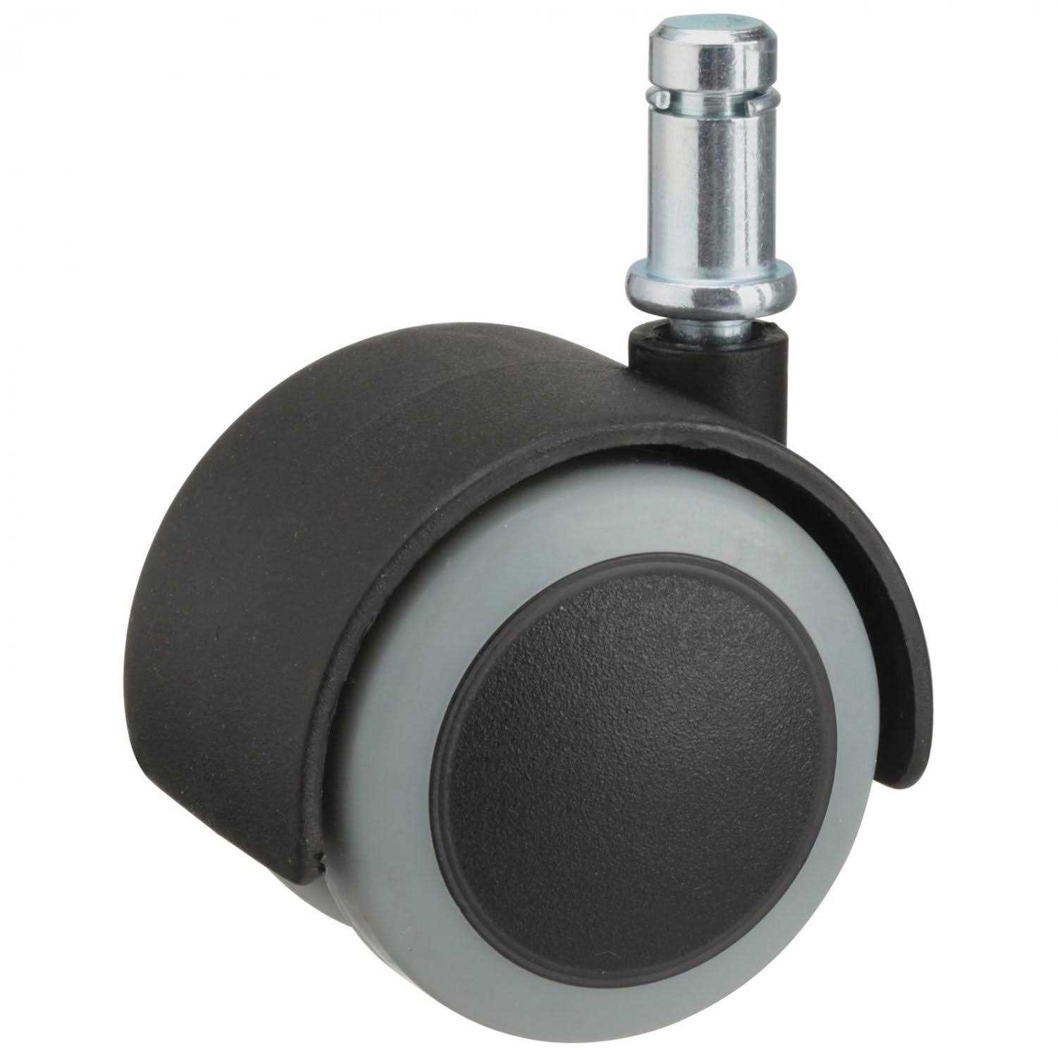 Slipstick CB693 Premium 3 Inch Rubber Caster Wheels with Brake Replacement Rollerblade Style Swivel Casters with 3/8”– 16×1” Threaded Stem - Zenithce
