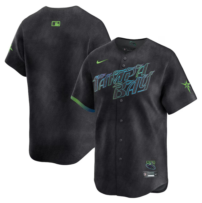 Tampa Bay Rays Blank Charcoal 2024 City Connect Limited Stitched Jersey - Zenithce