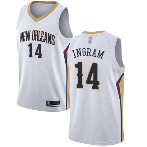 Pelicans #14 Brandon Ingram White Swingman Association Edition Jersey - Zenithce