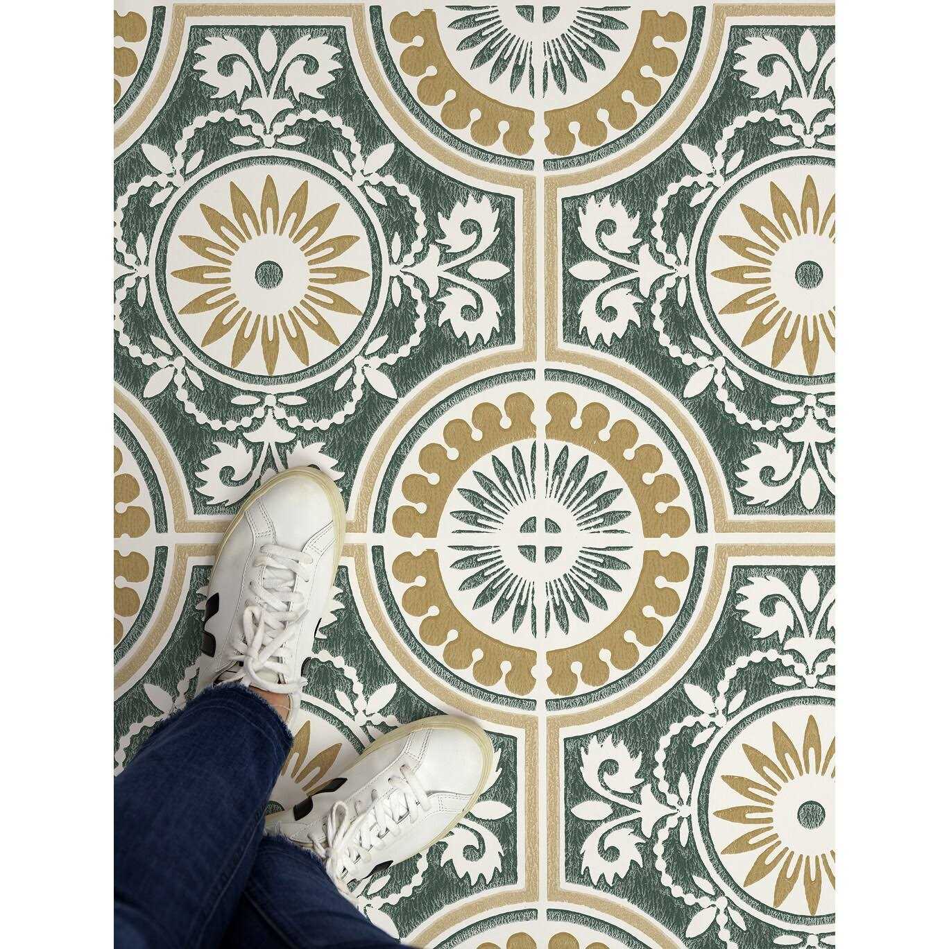 Floorpops by Brewster Ezra Peel & Stick Floor Tiles - Zenithce