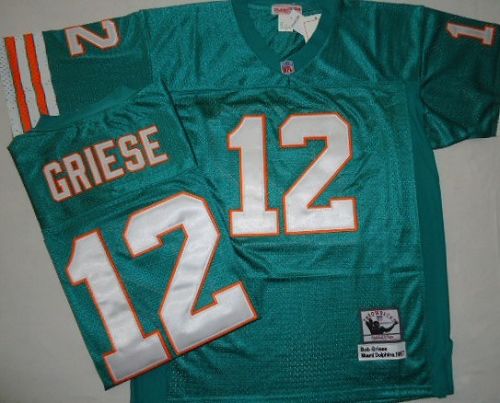 Mitchell And Ness Dolphins #12 Bob Griese Green Stitched Jerseys - Zenithce
