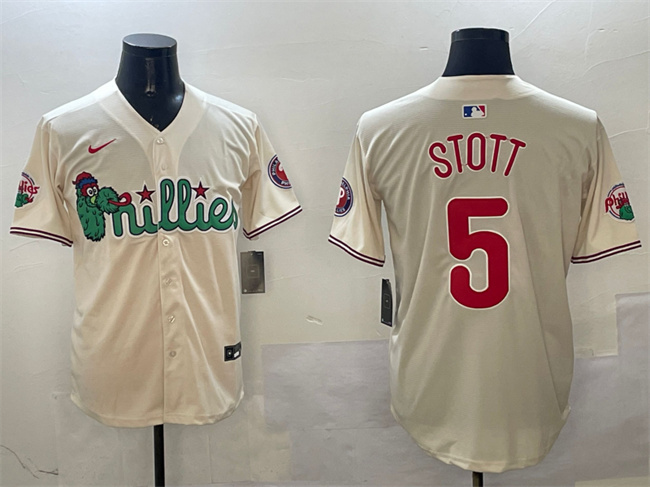 Philadelphia Phillies #5 Bryson Stott Cream Phanatic Limited Stitched Jersey - Zenithce