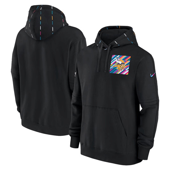Minnesota Vikings Black 2023 Crucial Catch Club Pullover Hoodie - Zenithce