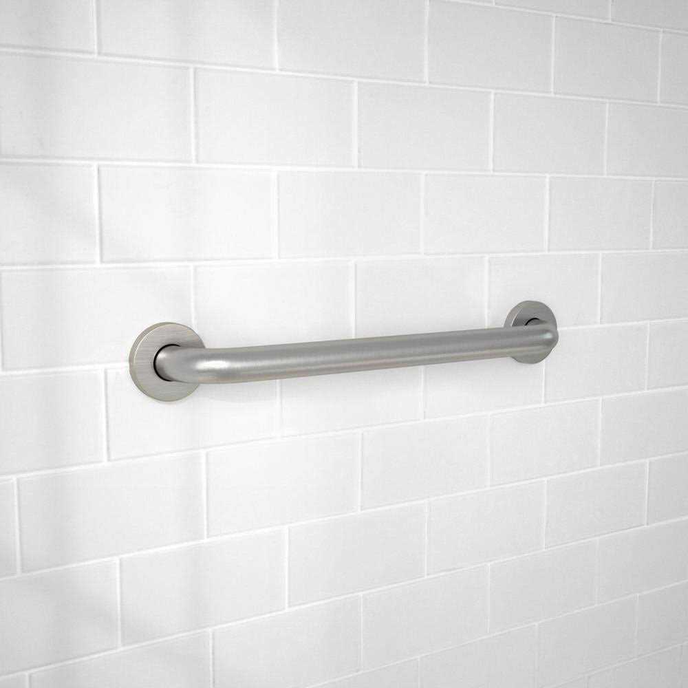 Glacier Bay 18 in. x 1-1/4 in. Concealed Screw Grab Bar in Brushed Stainless Steel - Zenithce