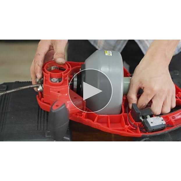 populo Drain Cleaner Machine 5.3a 50 Ft X 1/2 Inch Electric Drain Auger with 8 Cutters Gloves - Zenithce