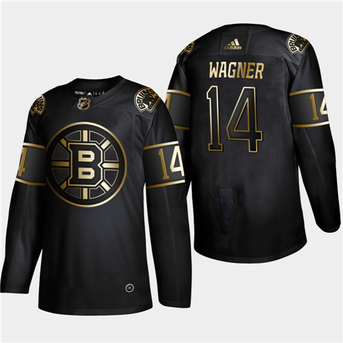 Boston Bruins #14 Chris Wagner Black Golden Edition Stitched Jersey - Zenithce