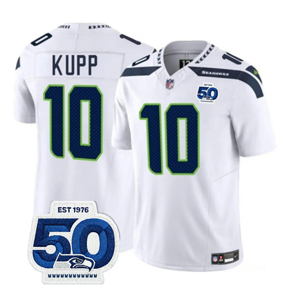 Seattle Seahawks #10 Cooper Kupp White 2025 F.U.S.E. Vapor Untouchable Limited Football Stitched Jersey - Zenithce