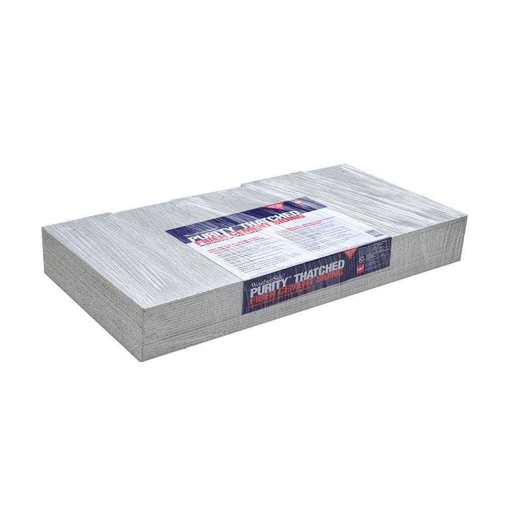 GAF WeatherSide Profile9 9 in. x 32 in. Fiber-Cement Siding Shingle (19-Bundle), White - Zenithce