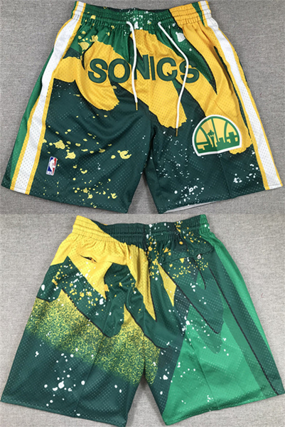 Oklahoma City Thunder Green SuperSonics Shorts (Run Smaller) - Zenithce