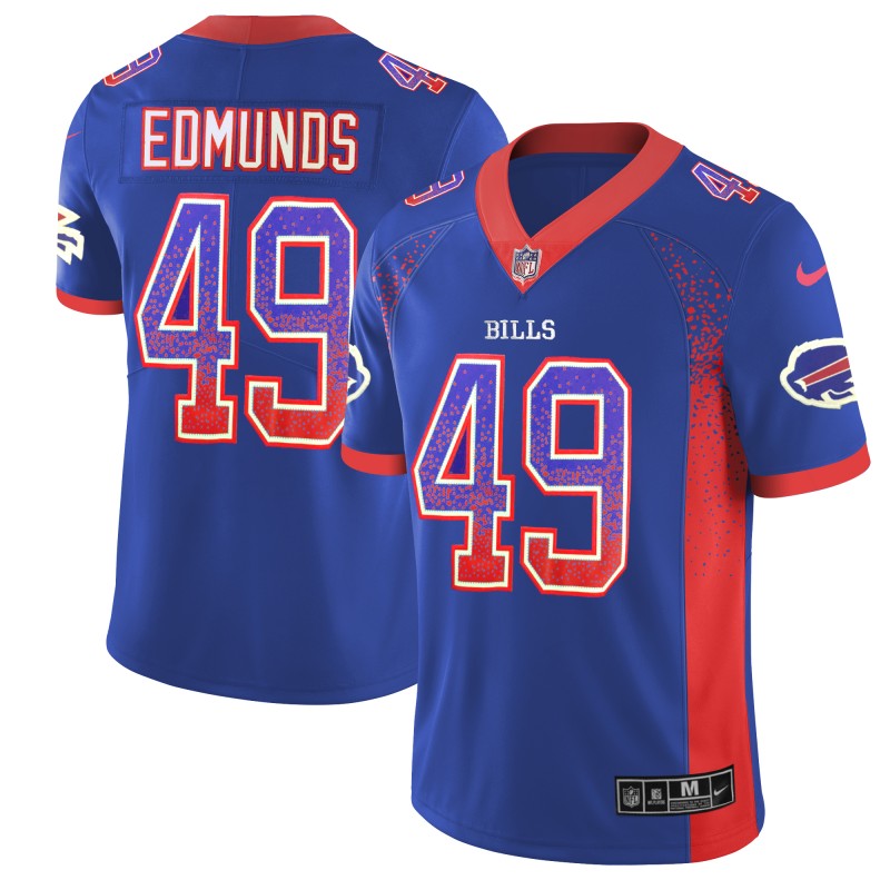 Bills #49 Tremaine Edmunds Blue 2018 Drift Fashion Color Rush Limited Stitched Jersey - Zenithce