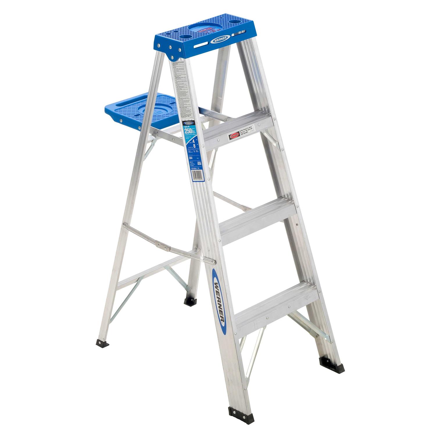 Werner 4 ft Type II Aluminum Step Ladder 354 - Zenithce