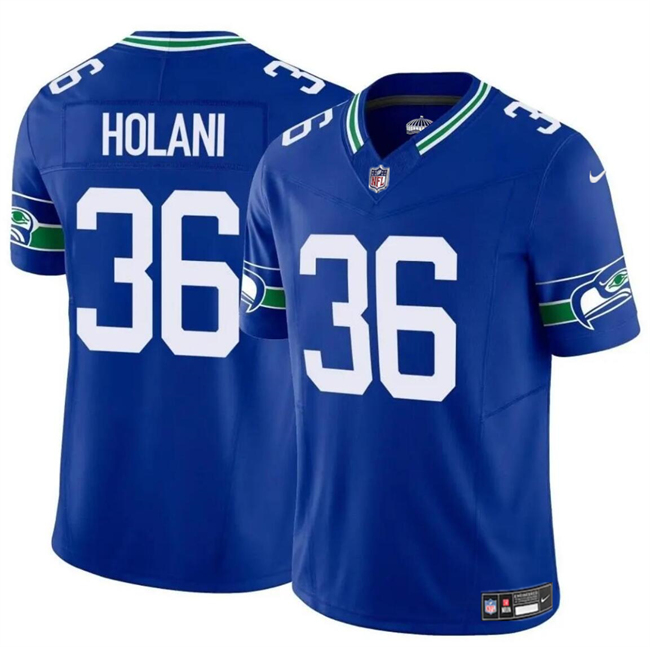 Seattle Seahawks #36 George Holani Royal 2024 F.U.S.E Throwback Vapor Limited Stitched Jersey - Zenithce