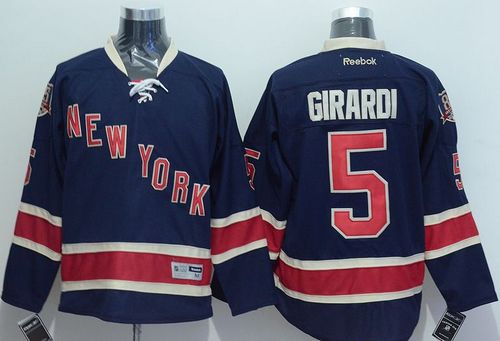 Rangers #5 Dan Girardi Navy Blue Alternate Stitched Jersey - Zenithce