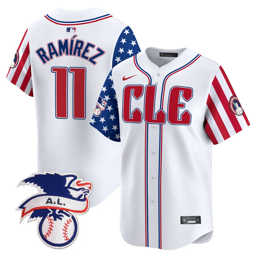 Cleveland Guardians #11 José Ramírez White 2024 Fourth Of July Vapor Premier Limited Stitched Jersey - Zenithce