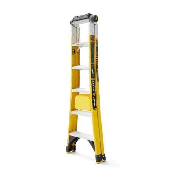 Gorilla Ladders 15 ft. Reach MPXT Aluminum Multi-Position Ladder with Project Top - Zenithce
