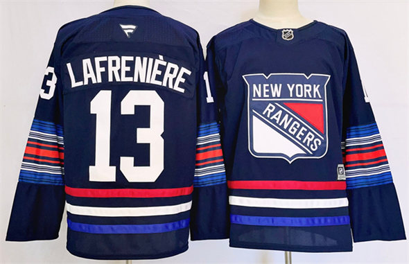 New York Rangers #13 Alexis Lafreniere Navy 2024-25 Stitched Jersey - Zenithce