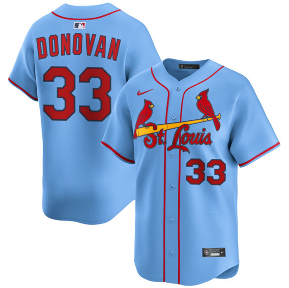 St. Louis Cardinals #33 Brendan Donovan Blue Alternate Limited Stitched Jersey - Zenithce