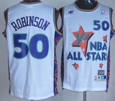 1995 All-Star #50 David Robinson White Swingman Throwback Jersey - Zenithce