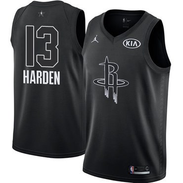Rockets #13 James Harden Black Jordan Swingman 2018 All-Star Game Jersey - Zenithce
