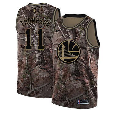 Golden State Warriors #11 Klay Thompson Camo Swingman Realtree Collection Jersey - Zenithce