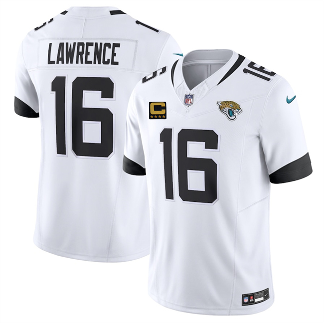 Jacksonville Jaguars #16 Trevor Lawrence White 2025 F.U.S.E. With 4-Star C Patch Vapor Limited Stitched Jersey - Zenithce