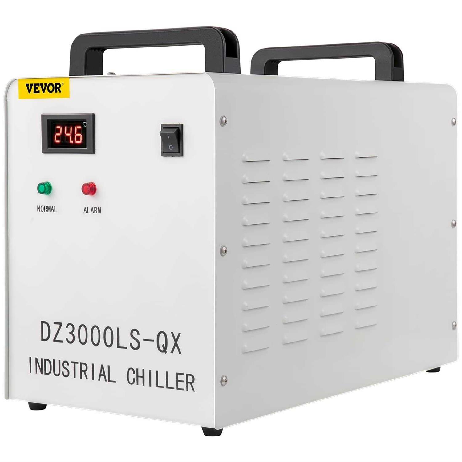 VEVOR Water Chiller CW-3000 Industrial Chiller 9L Thermolysis Type Water Chiller 50W/°C - Zenithce