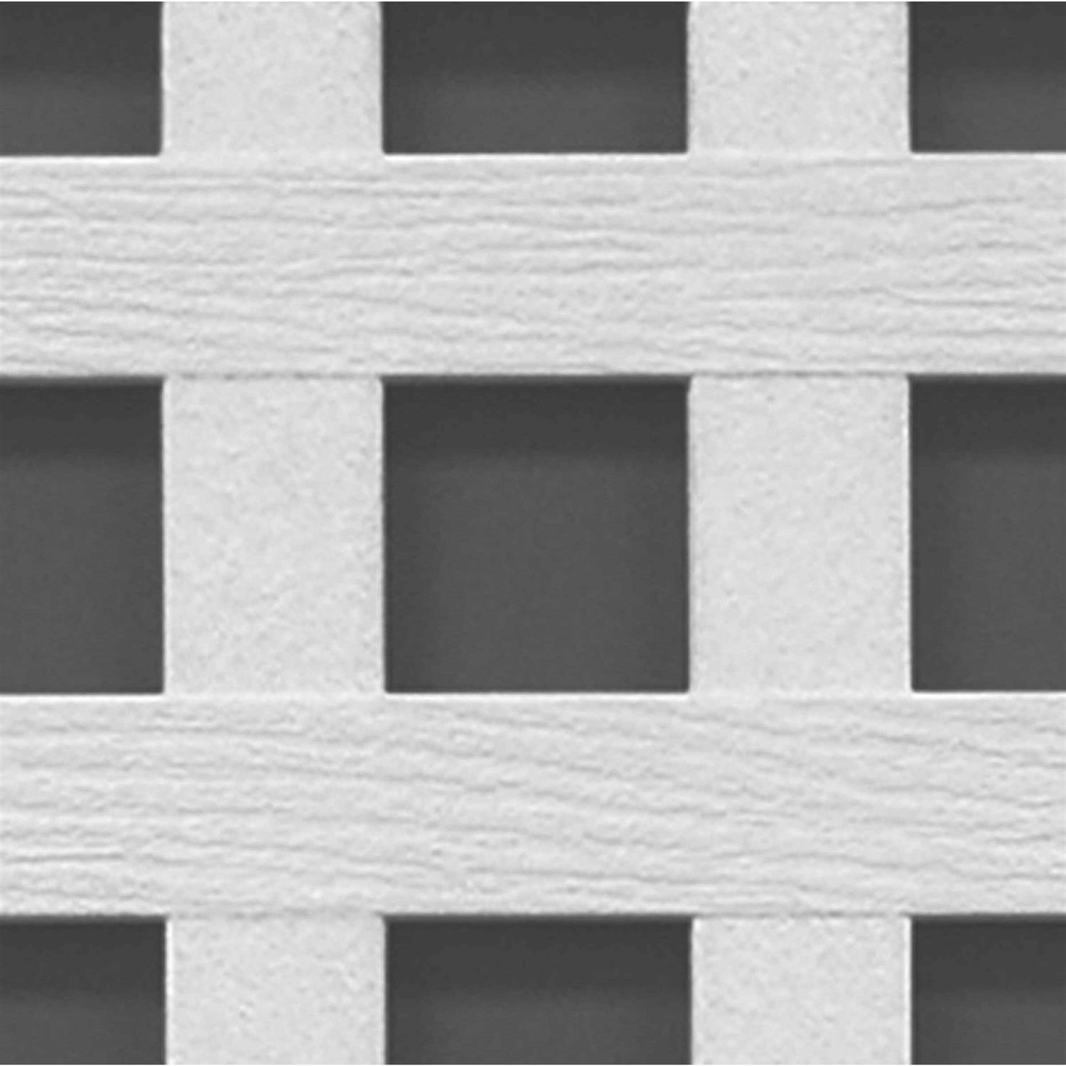 Veranda 4 ft. x 8 ft. White Privacy Diamond Vinyl Lattice 73004042 - Zenithce