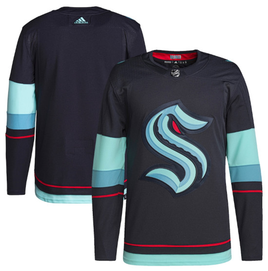 Seattle Kraken Blank Navy Stitched Jersey - Zenithce