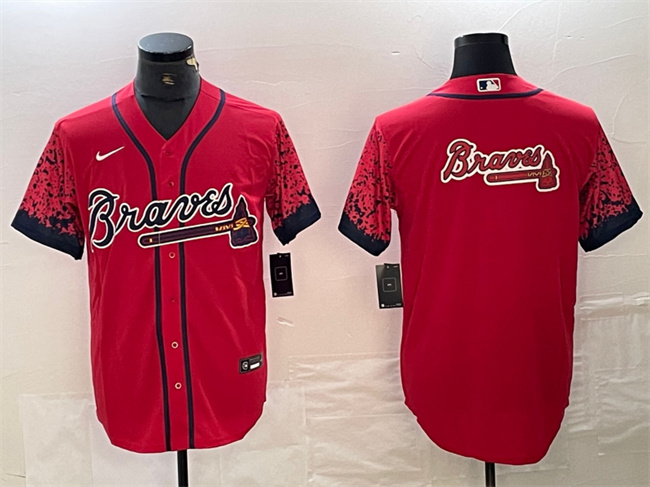 Atlanta Braves Red Team Big Logo City Connect Cool Base Stitched Jersey - Zenithce