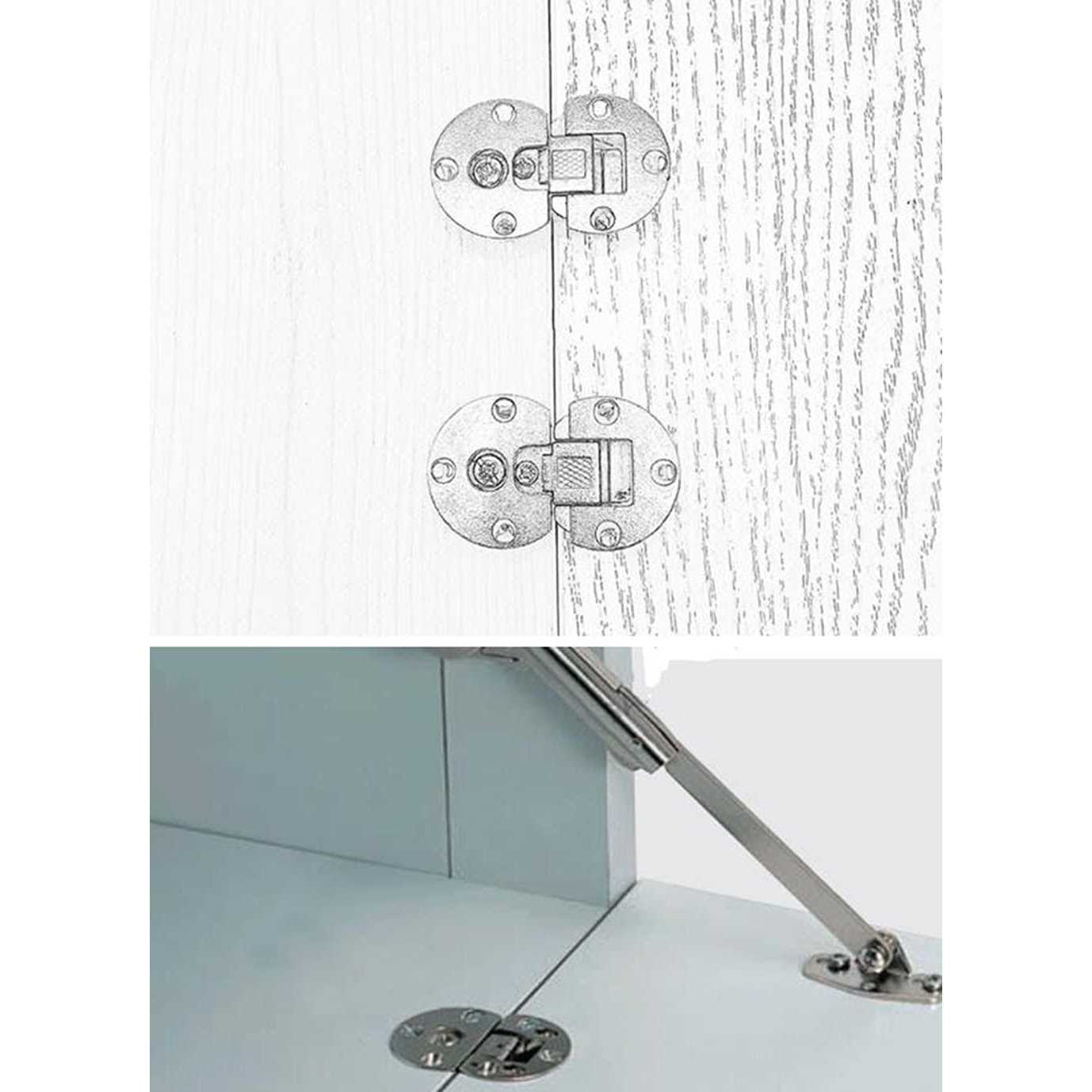 WANLIAN 90 Degree Folding Door/Shelf Hinge Hidden Bracket Table Holder Furniture Parts - Zenithce