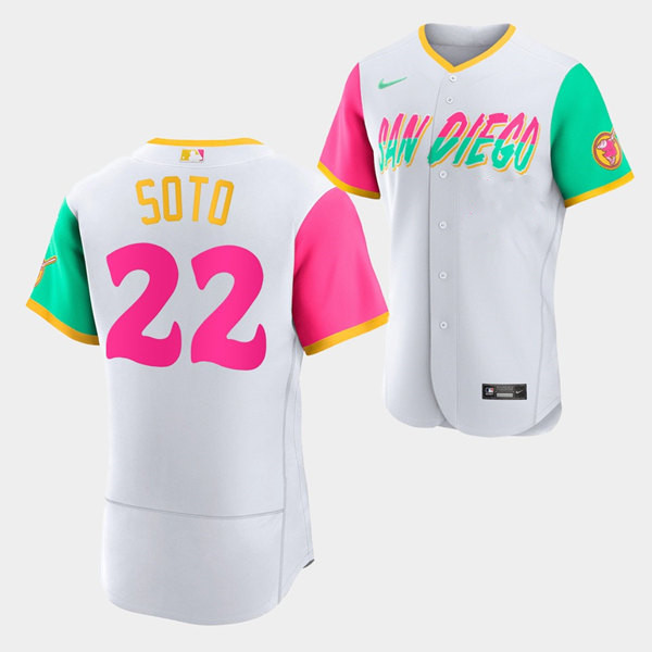 San Diego Padres #22 Juan Soto 2022 White City Connect Flex Base Stitched Jersey - Zenithce