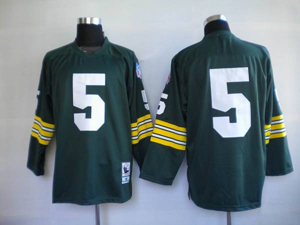 Mitchell Ness Packers #5 Paul Hornung Green Stitched Throwback Jersey - Zenithce