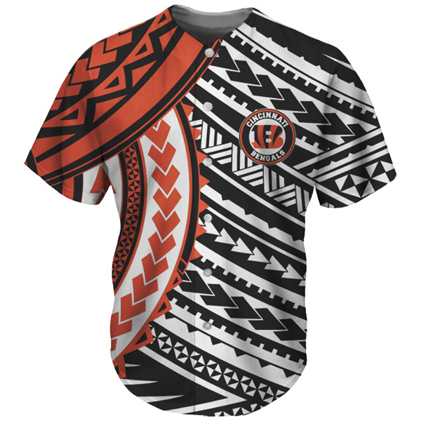 Cincinnati Bengals Orange White Baseball Jersey - Zenithce