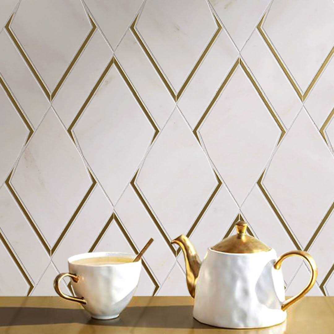 Natural Bianco 3 x 3 Marble Honeycomb Mosaic Wall Tile Supreme Tile - Zenithce