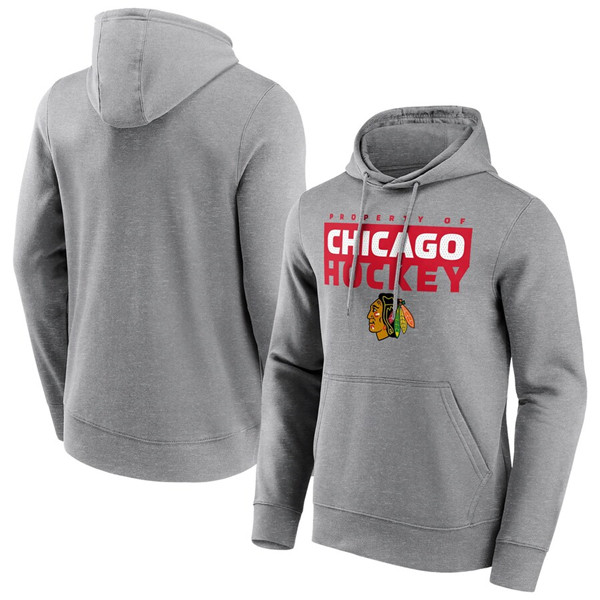 Chicago Blackhawks Grey Gain Ground Hoodie - Zenithce