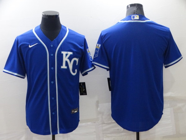 Kansas City Royals Blank Blue Cool Base Stitched Jersey - Zenithce