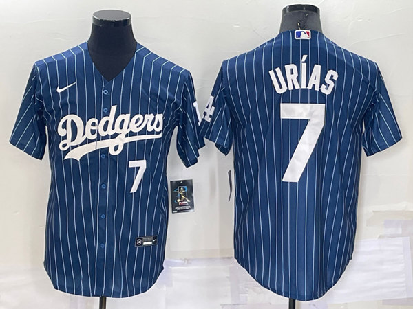 Los Angeles Dodgers #7 Julio Urias Navy Cool Base Stitched Baseball Jersey - Zenithce
