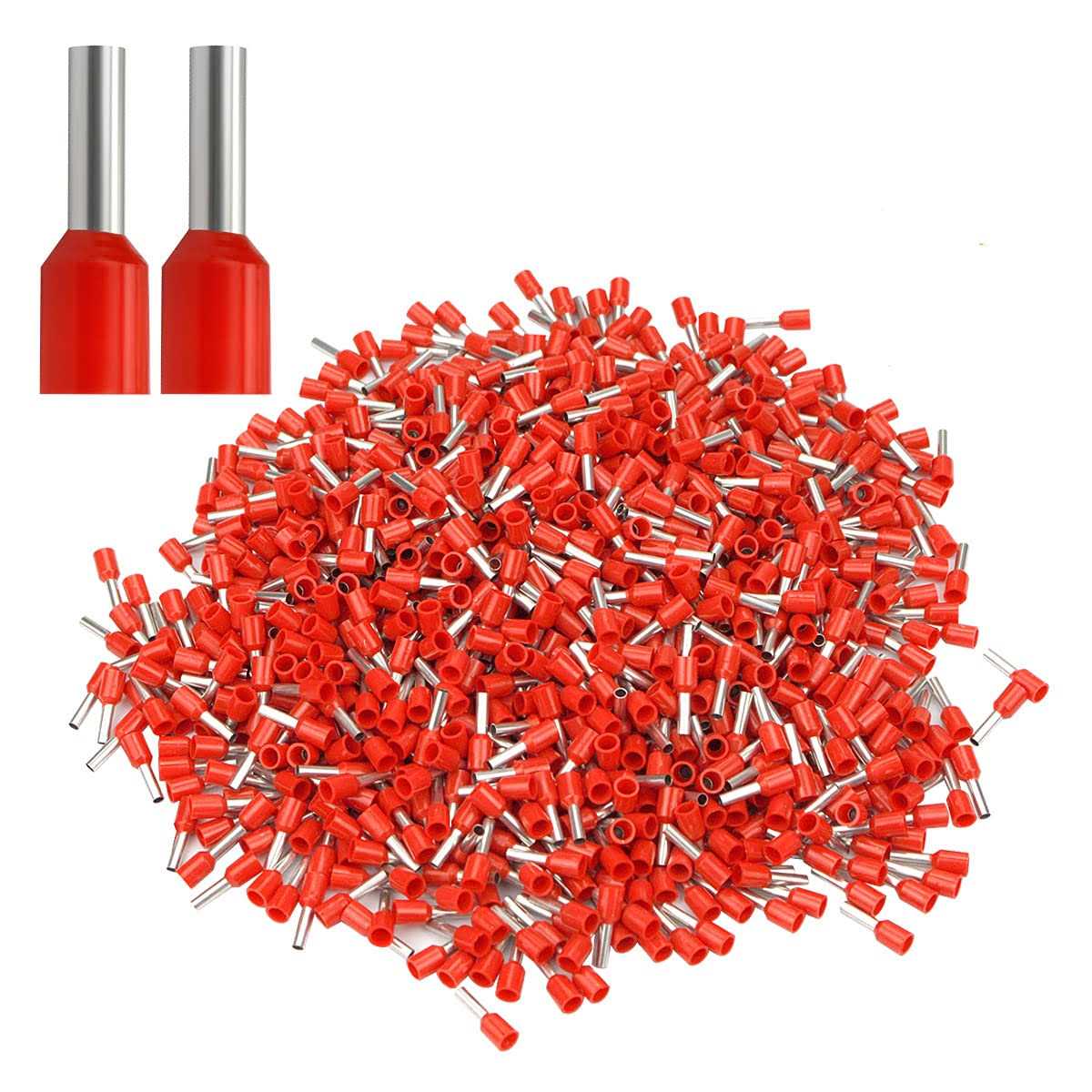 XHF 1000 PCS AWG Wire Ferrules Insulated Copper Crimp Connectors - Zenithce
