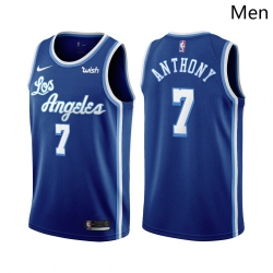 Los Angeles Lakers #7 Carmelo Anthony Classic Edition Blue 2021 Stitched Jersey - Zenithce
