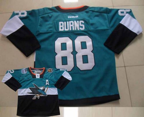 Sharks #88 Brent Burns Teal Black 2015 Stadium Series Stitched Jersey - Zenithce