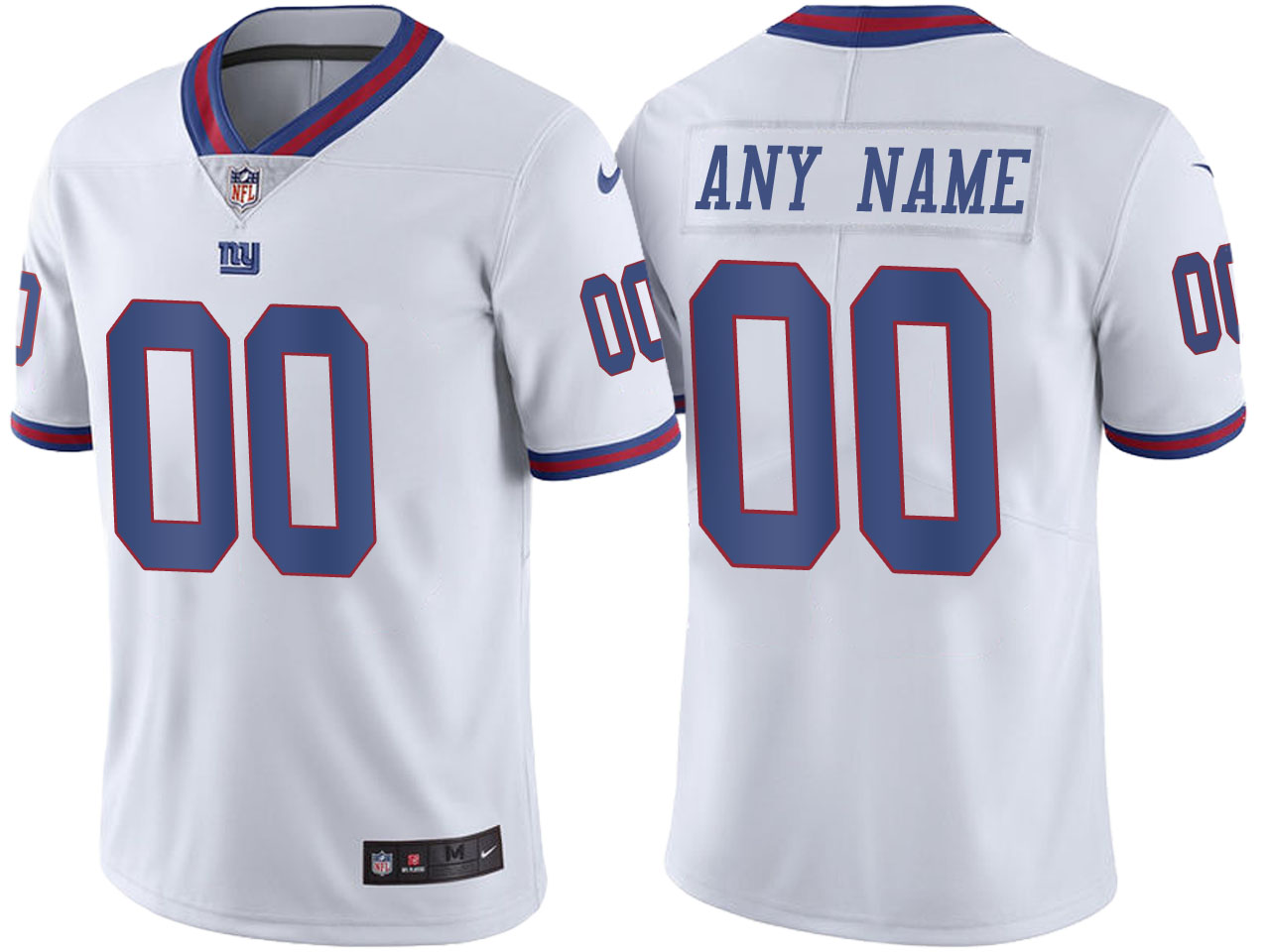 New York Giants ACTIVE PLAYER Custom White Color Rush Limited Stitched NFL Jersey - Zenithce