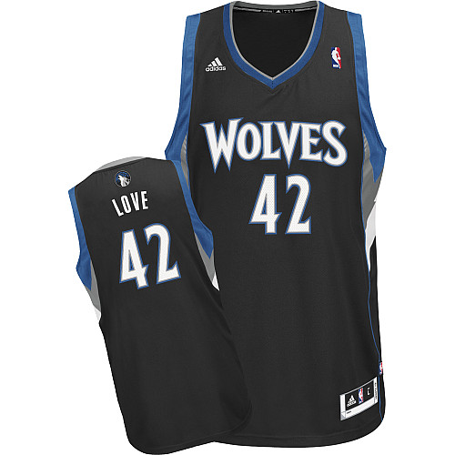 Minnesota Timberwolves #42 Kevin Love Black Swingman Jersey - Zenithce