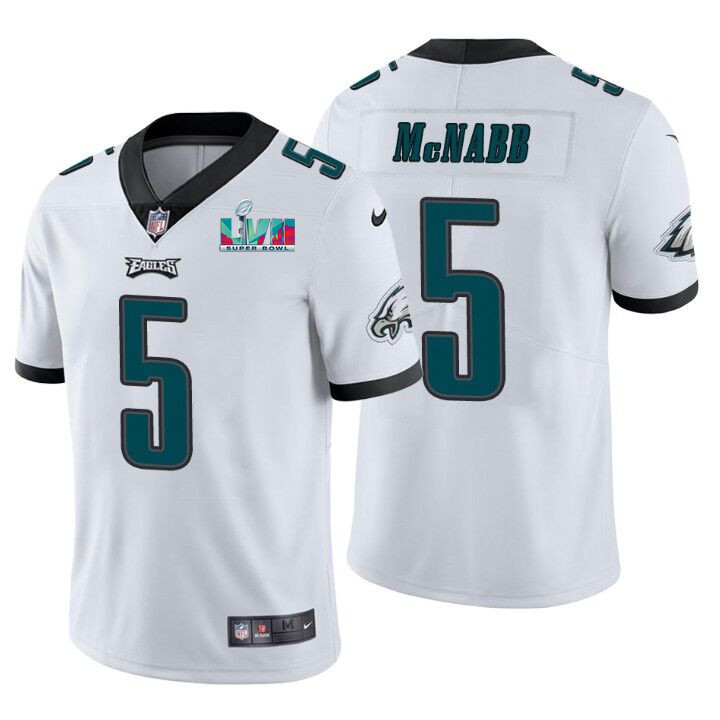 Philadelphia Eagles #5 Donovan McNabb White Super Bowl LVII Patch Vapor Untouchable Limited Stitched Jersey - Zenithce