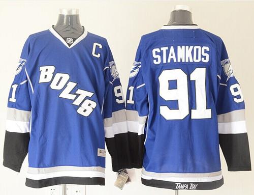 Lightning #91 Steven Stamkos Blue Third Stitched Jersey - Zenithce
