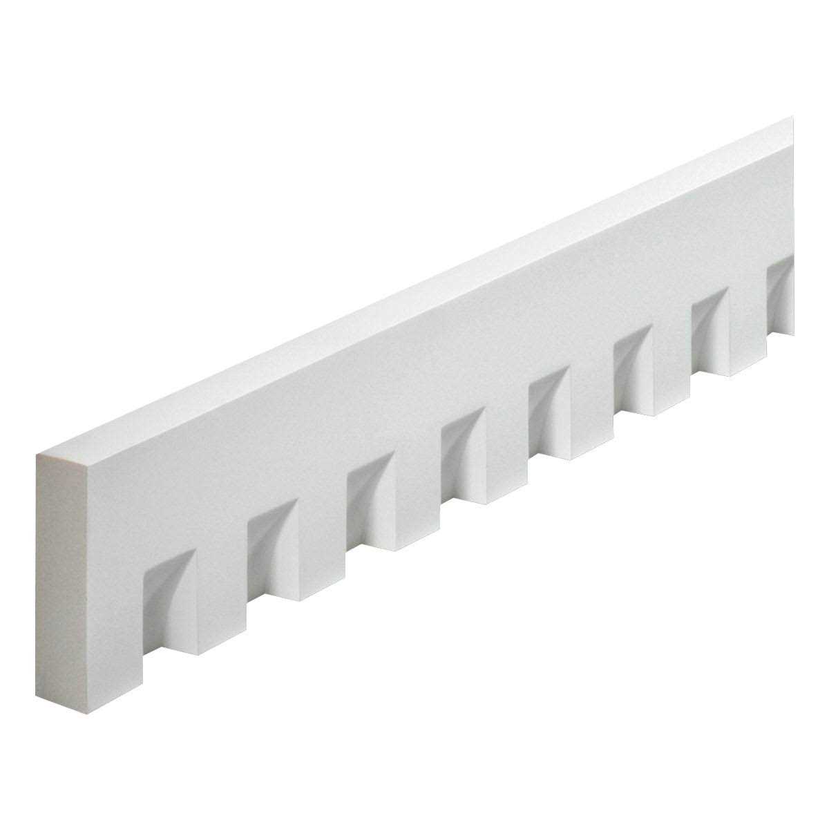 Fypon 4 1/2W x 1 1/2 Tooth/Space x 1 1/4P, 8′ Length, Classic Dentil Moulding - Zenithce