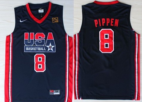 1992 Olympics Team USA #8 Scottie Pippen Navy Blue Swingman Jersey - Zenithce
