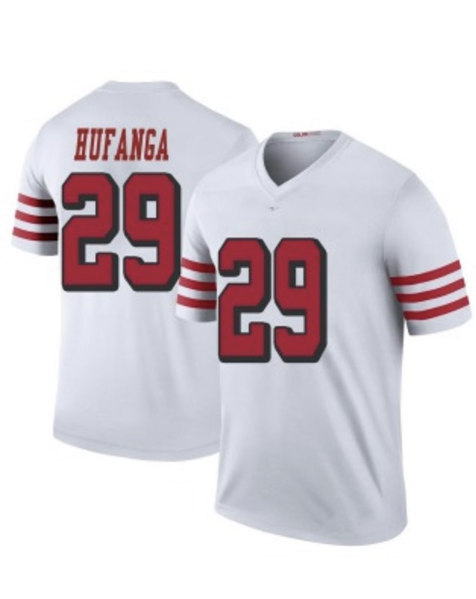 San Francisco 49ers #29 Talanoa Hufanga White Stitched Football Jersey - Zenithce
