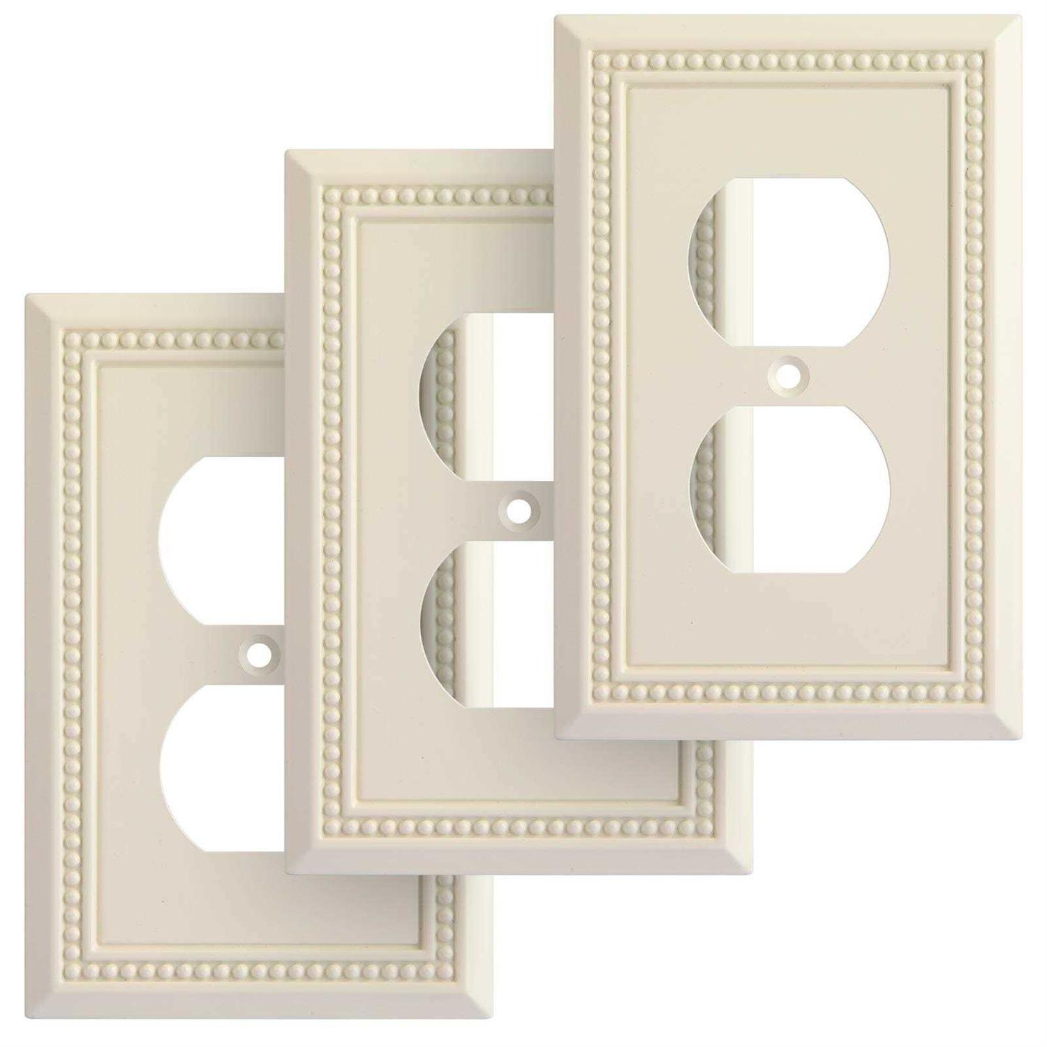 Henne Bery Sunken Pearls Decorative Wall Plate Switch Plate Outlet Cover - Zenithce